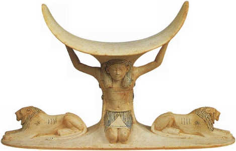 Shu and Tutankhamen headrest