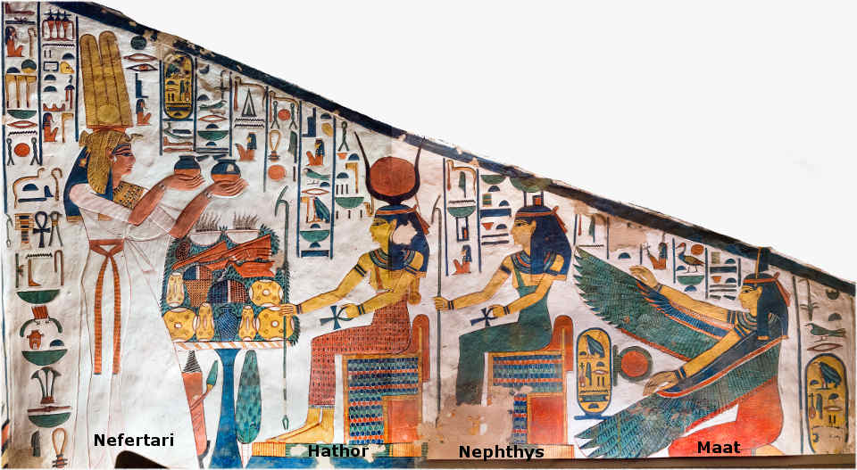 Nefertari Tomb - Electric Sun - Maat Nephthys Hathor