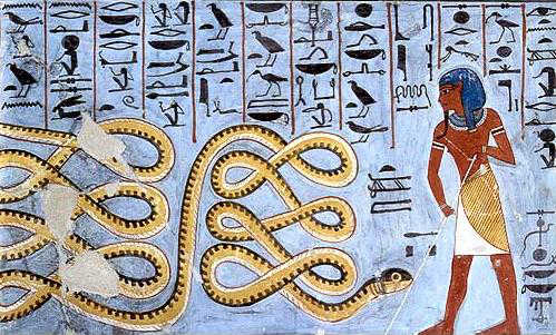 Snake Apep and Atum