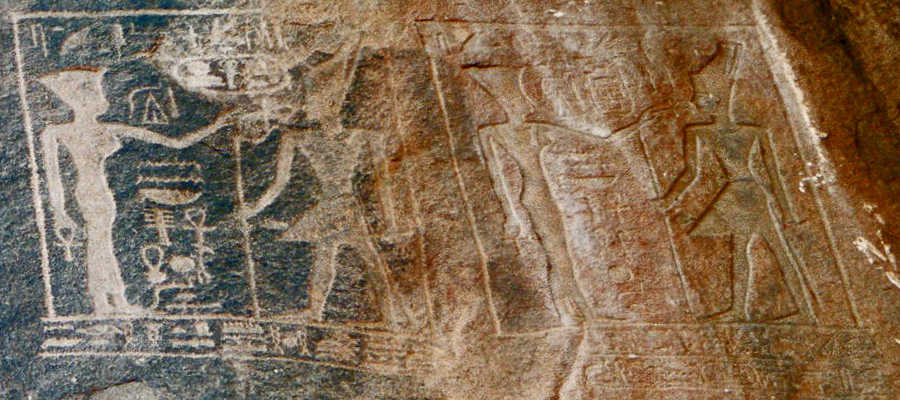Anuket and Neferhotep on Sehel Island
