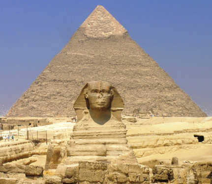 Sphinx with Khafre in the Background