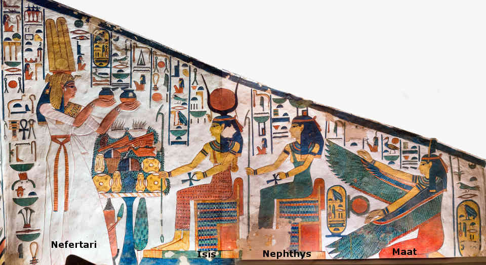 Nefertari Tomb - Electric Sun - Maat Nephthys Isis